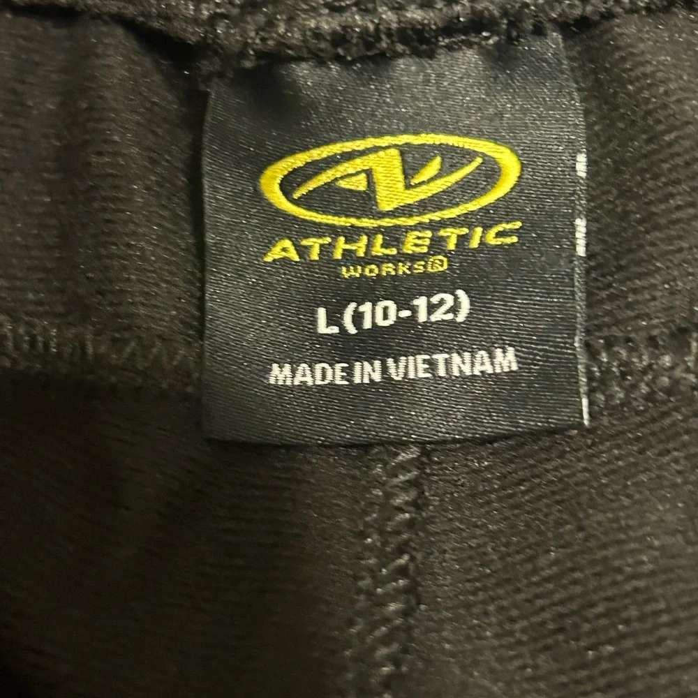 Athletic Works Black Gray Joggers Size Large‎ (10-12) NEW with Tags